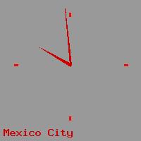 Best call rates from Australia to MEXICO. This is a live localtime clock face showing the current time of 3:39 pm Thursday in Mexico City.